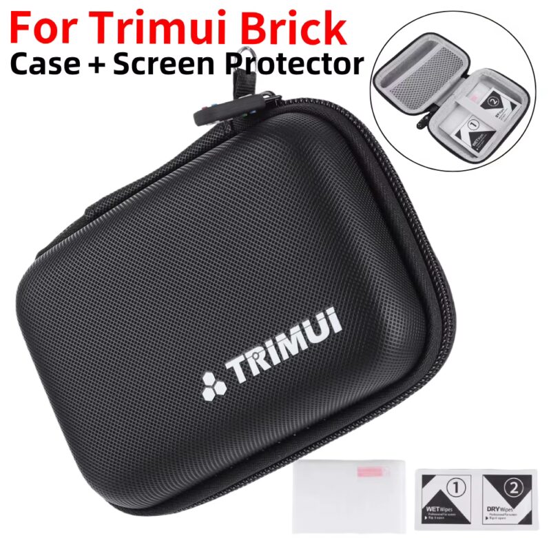 Hard Carrying Case Tempered Glass Screen Protector Protection Bag Game Accessories Box for Trimui Brick Handheld Game Console