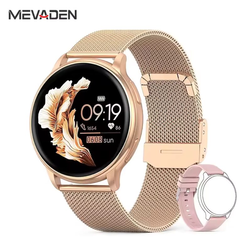 MEVADEN Bluetooth Call Smart Watch Women Custom Dial Watches Men Sport Fitness Tracker Heart Rate Smartwatch For Android IOS Y22