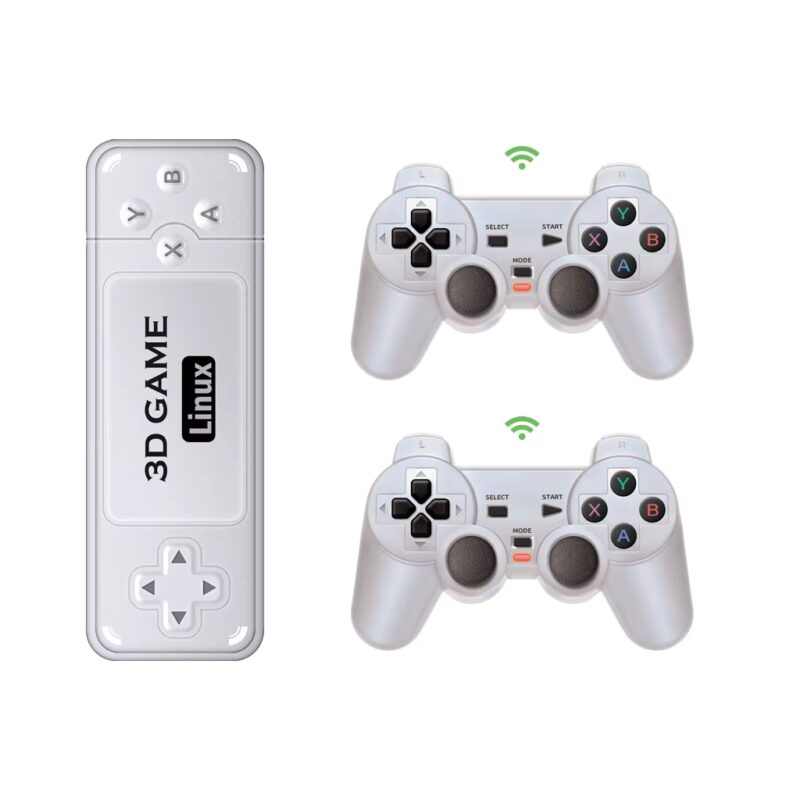 NEW Y6 Wireless Game TV Stick 2.4G Retro PS1 Style Family 4K HD Portable Video Game Console Supports Multiplayer with 10000 Game